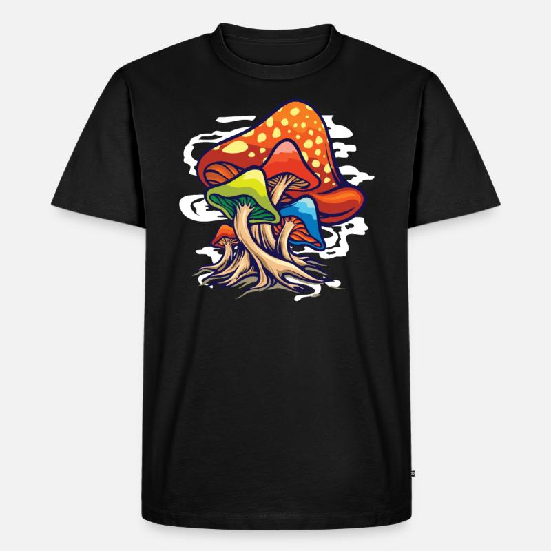 Pilz - Männer Premium Bio T-Shirt - Schwarz