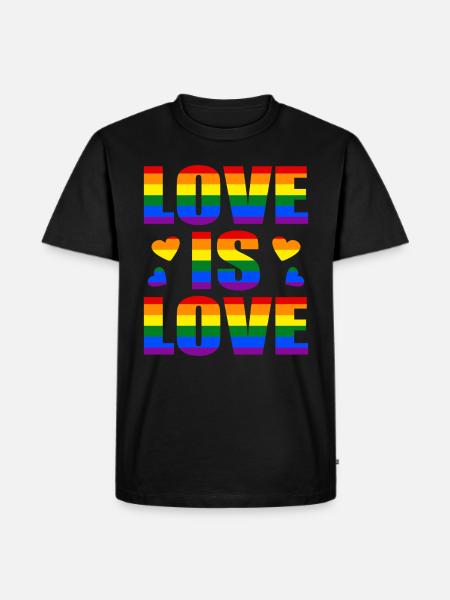 LGBT - Männer Premium Bio T-Shirt - Schwarz
