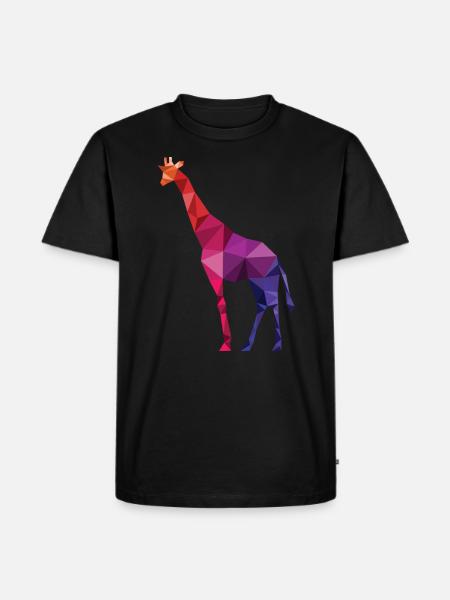 giraffe - Men's Premium Organic T-Shirt - black
