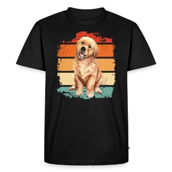 Golden retriever - T-shirt Premium bio Homme - noir - Devant - Nico (187cm)