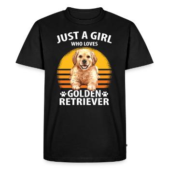 Golden retriever - T-shirt Premium bio Homme - noir - Devant - Nico (187cm)