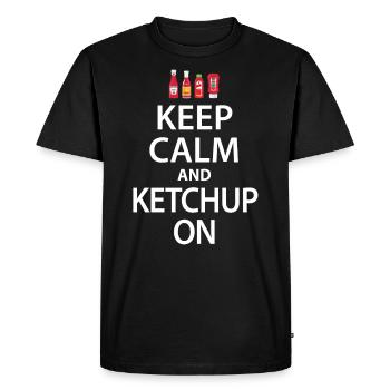 Ketchup - T-shirt Premium bio Homme - noir - Devant - Nico (187cm)