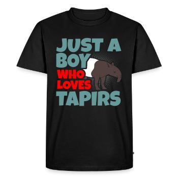 tapir - T-shirt Premium bio Homme - noir - Devant - Nico (187cm)