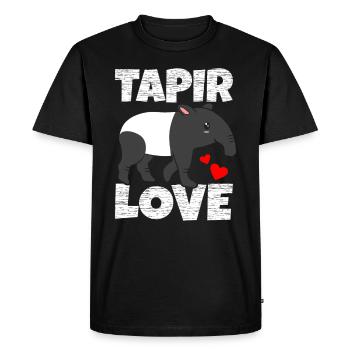 Tapir - T-shirt Premium bio Homme - noir - Devant - Nico (187cm)