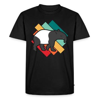 Tapir - T-shirt Premium bio Homme - noir - Devant - Nico (187cm)