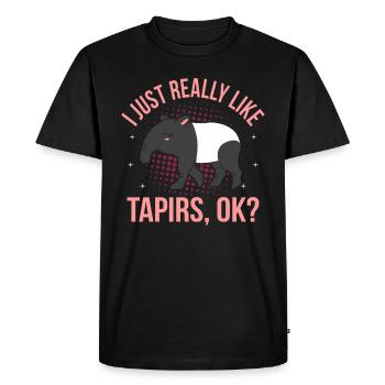 tapir - T-shirt Premium bio Homme - noir - Devant - Nico (187cm)