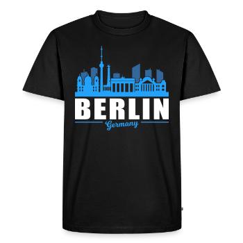 Berlin - T-shirt Premium bio Homme - noir - Devant - Nico (187cm)