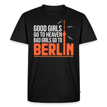Berlin - T-shirt Premium bio Homme - noir - Devant - Nico (187cm)
