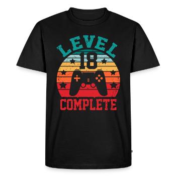 18e anniversaire - T-shirt Premium bio Homme - noir - Devant - Nico (187cm)