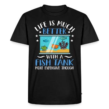 Aquarium - T-shirt Premium bio Homme - noir - Devant - Nico (187cm)