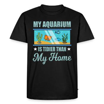 Aquarium poisson tortue Keeper idée de cadeau - T-shirt Premium bio Homme - noir - Devant - Nico (187cm)