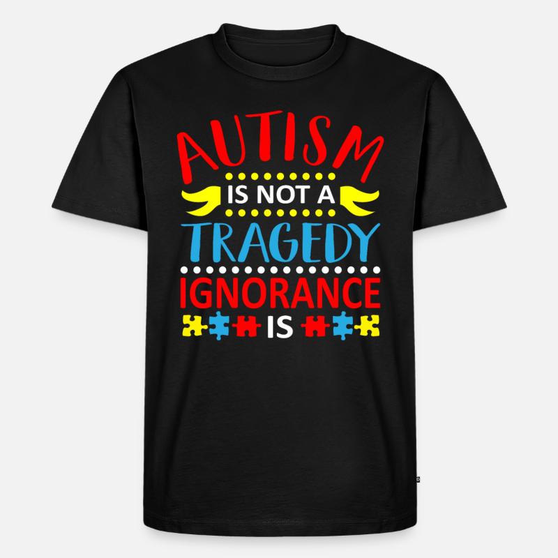 Autismus - Männer Premium Bio T-Shirt - Schwarz