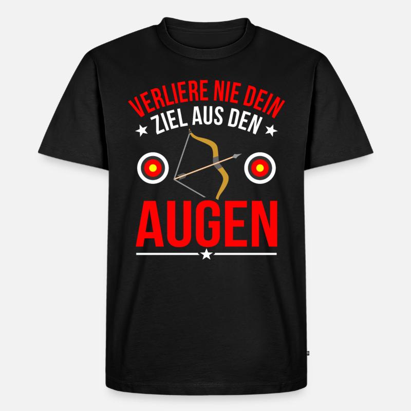 Bogenschießen - Männer Premium Bio T-Shirt - Schwarz