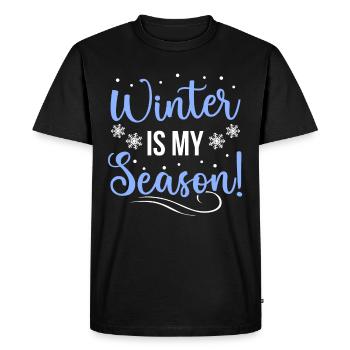 Neige - T-shirt Premium bio Homme - noir - Devant - Nico (187cm)