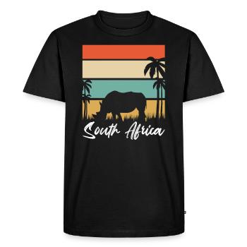 South Africa - Men's Premium Organic T-Shirt - black - Front - Nico (187cm)