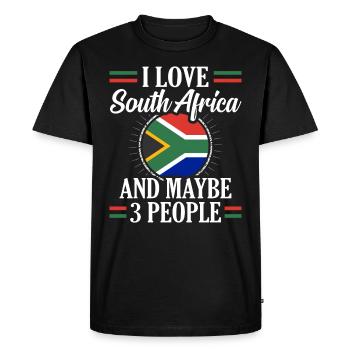 South Africa - Men's Premium Organic T-Shirt - black - Front - Nico (187cm)