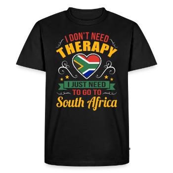 South Africa - Men's Premium Organic T-Shirt - black - Front - Nico (187cm)