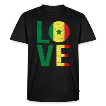 Sénégal - T-shirt Premium bio Homme - noir - Devant - Nico (187cm)