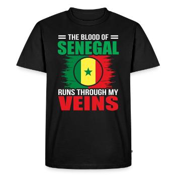 Sénégal - T-shirt Premium bio Homme - noir - Devant - Nico (187cm)