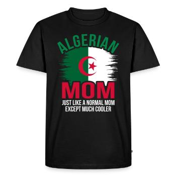 Algérie - T-shirt Premium bio Homme - noir - Devant - Nico (187cm)