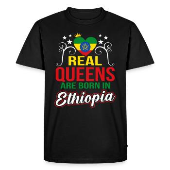 Ethiopia - Men's Premium Organic T-Shirt - black - Front - Nico (187cm)