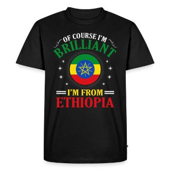 Ethiopia - Men's Premium Organic T-Shirt - black - Front - Nico (187cm)