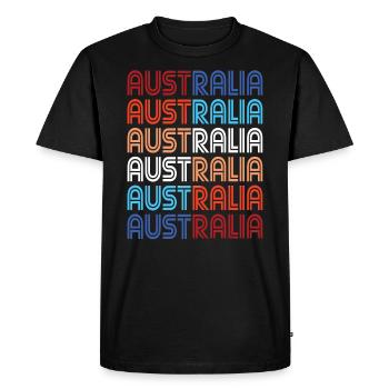 Australie - T-shirt Premium bio Homme - noir - Devant - Nico (187cm)