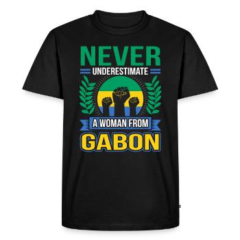 Gabon - T-shirt Premium bio Homme - noir - Devant - Nico (187cm)