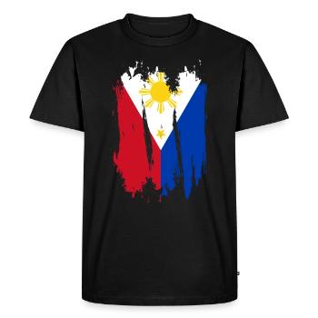 Philippines - T-shirt Premium bio Homme - noir - Devant - Nico (187cm)