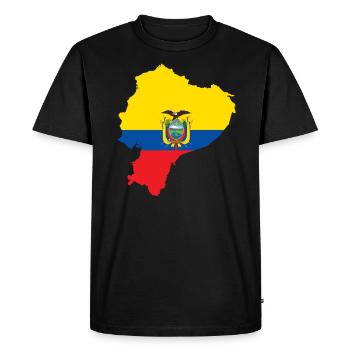 Équateur - T-shirt Premium bio Homme - noir - Devant - Nico (187cm)