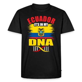 Équateur - T-shirt Premium bio Homme - noir - Devant - Nico (187cm)