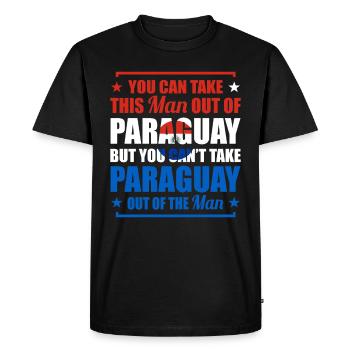 Paraguay - Men's Premium Organic T-Shirt - black - Front - Nico (187cm)