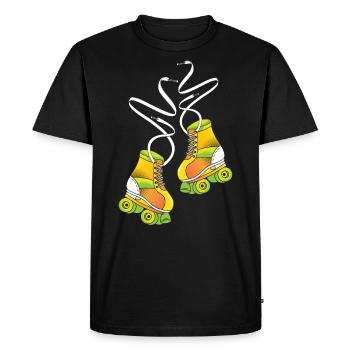 Roller skating - Men's Premium Organic T-Shirt - black - Front - Nico (187cm)