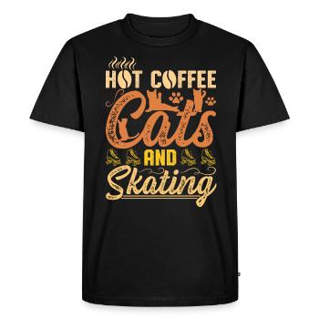 Roller skate gift roller skaters - Men's Premium Organic T-Shirt - black - Front - Nico (187cm)