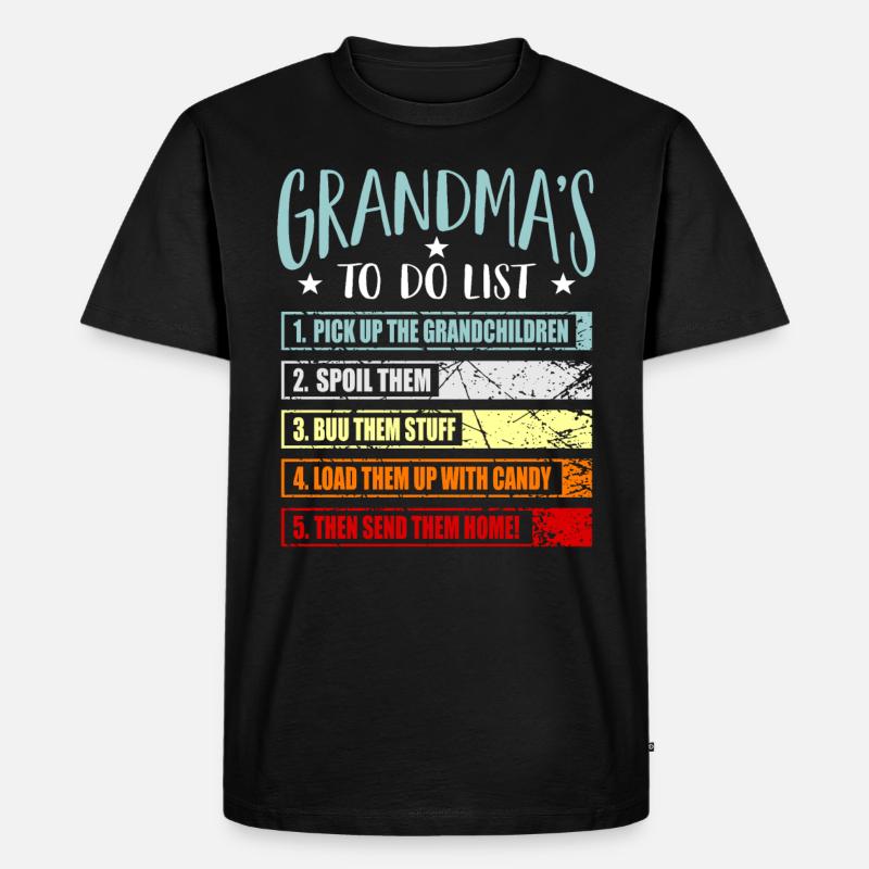 Oma Omi Geschenk Großmutter Geschenkidee - Männer Premium Bio T-Shirt - Schwarz