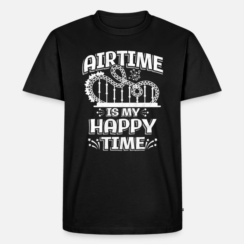 Achterbahn - Männer Premium Bio T-Shirt - Schwarz