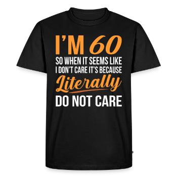 60e anniversaire - T-shirt Premium bio Homme - noir - Devant - Nico (187cm)