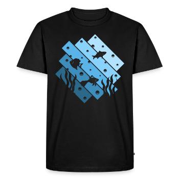 Aquarium - T-shirt Premium bio Homme - noir - Devant - Nico (187cm)