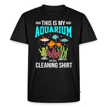 Aquarium poisson cadeau keeper - T-shirt Premium bio Homme - noir - Devant - Nico (187cm)
