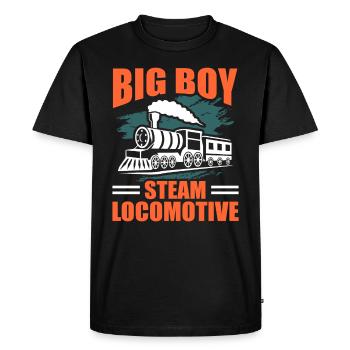 train - Men's Premium Organic T-Shirt - black - Front - Nico (187cm)