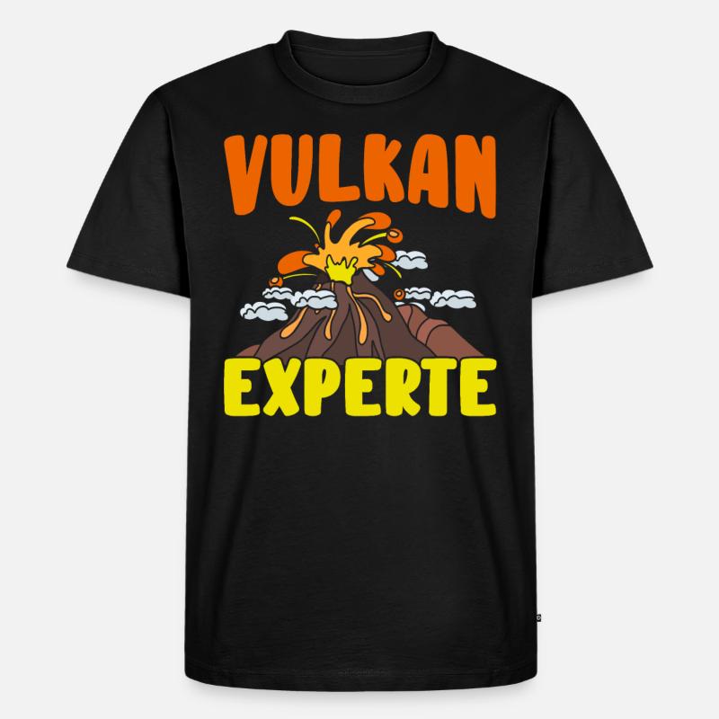 Vulkan - Männer Premium Bio T-Shirt - Schwarz