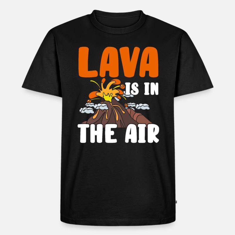 Vulkan - Männer Premium Bio T-Shirt - Schwarz