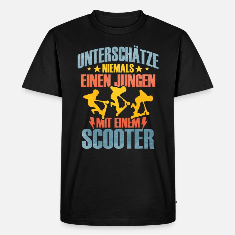 Scooter - Männer Premium Bio T-Shirt - Schwarz