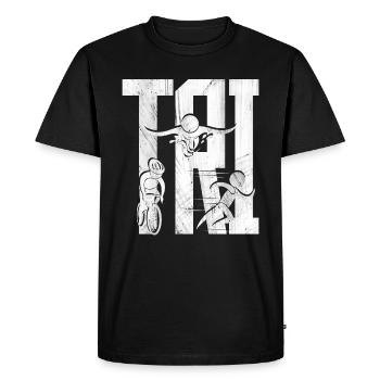 triathlon - Men's Premium Organic T-Shirt - black - Front - Nico (187cm)