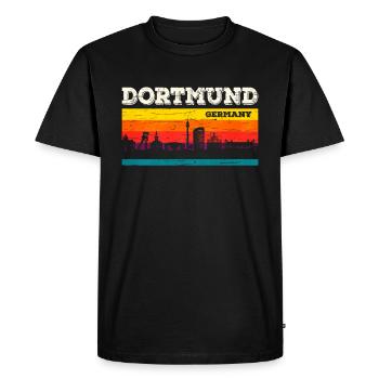 Dortmund - T-shirt Premium bio Homme - noir - Devant - Nico (187cm)