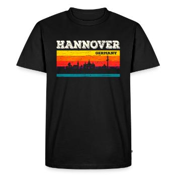 Hanovre - T-shirt Premium bio Homme - noir - Devant - Nico (187cm)