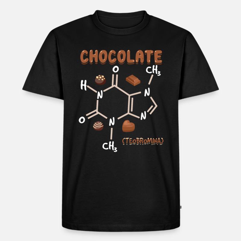 Schokolade - Männer Premium Bio T-Shirt - Schwarz