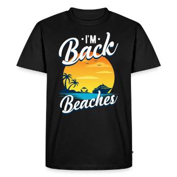 Bateau de croisière - T-shirt Premium bio Homme - noir - Devant - Nico (187cm)
