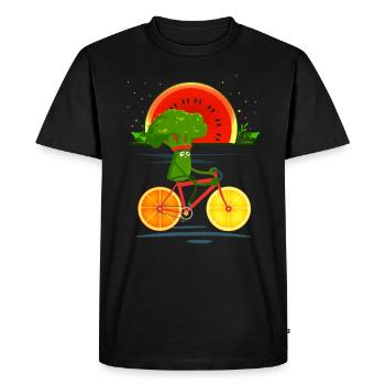Brocolis - T-shirt Premium bio Homme - noir - Devant - Nico (187cm)