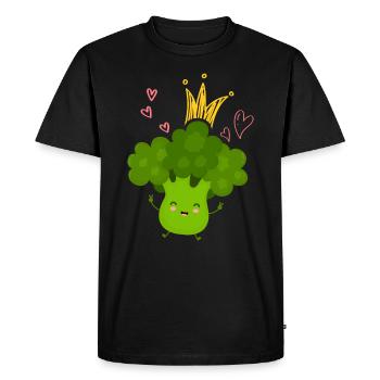Broccoli - Men's Premium Organic T-Shirt - black - Front - Nico (187cm)